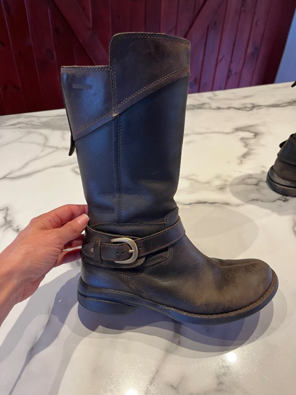 Merrell Captiva Buckle-Down Waterproof Mid-Calf Leather Riding Boots - 6.5 - Picture 3 of 15